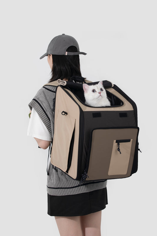 HiDream Dual-Expandable Tent Pet Backpack Carrier for Cats & Small Dogs