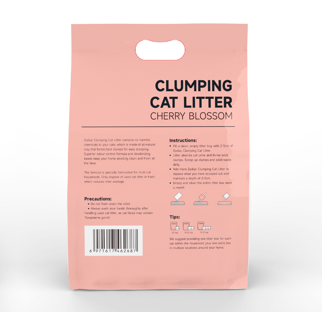 ZODIAC Clumping Cat Litter - Cherry Blossom 10L/6Kg