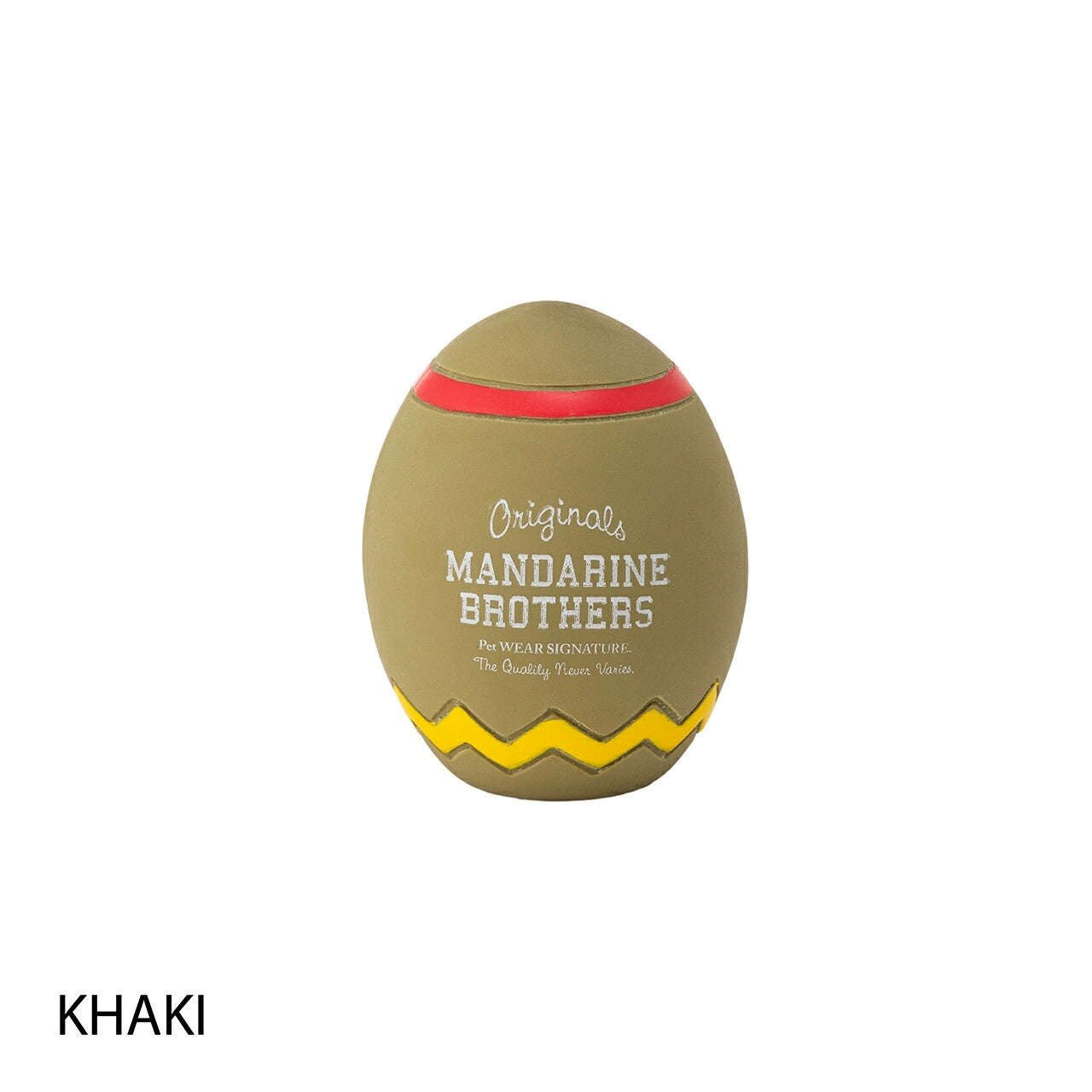 Mandarine Brothers Latex Zigzag Egg Dog Toy