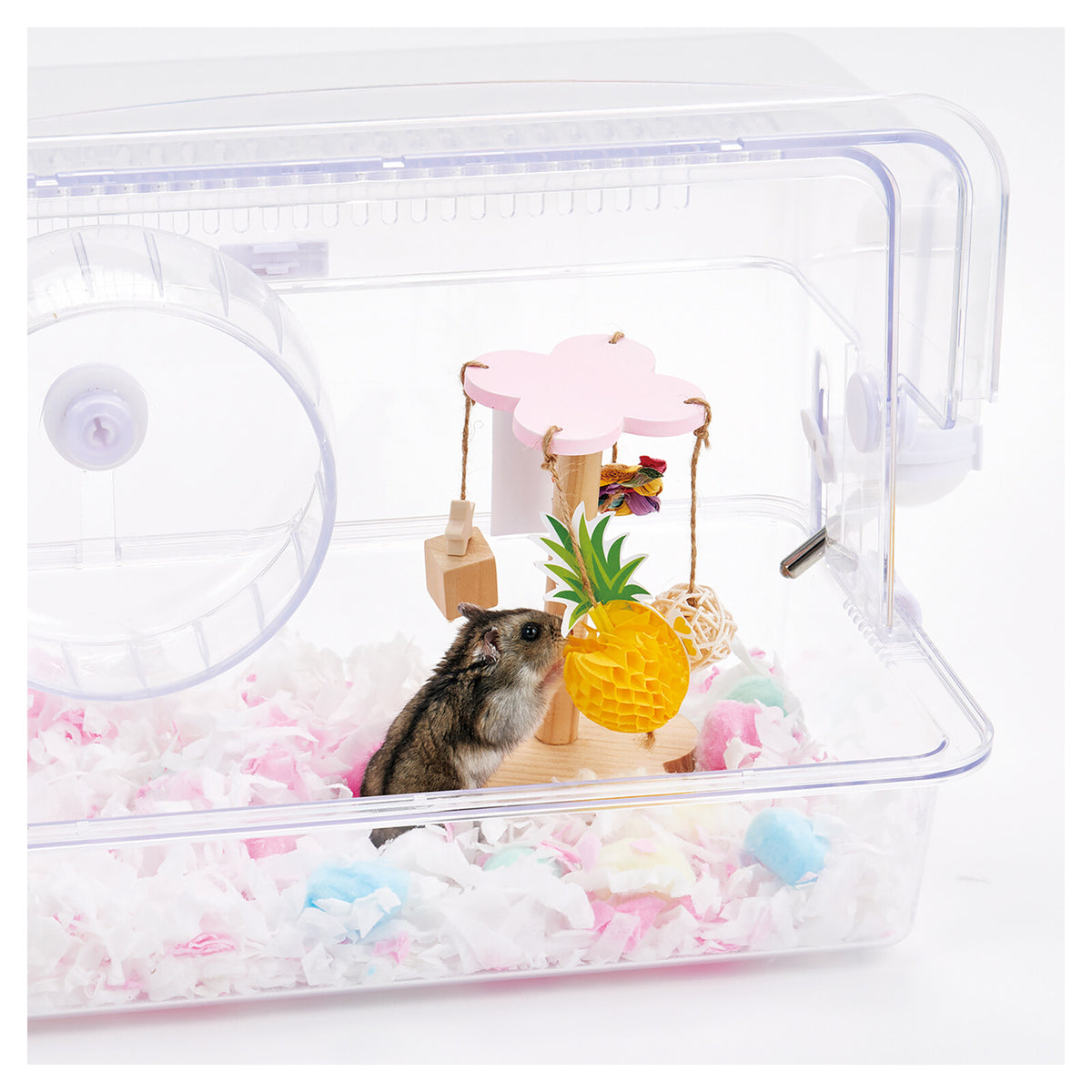 Marukan Minimal LAND Hamster Carnival Natural Hanging Activity Toy