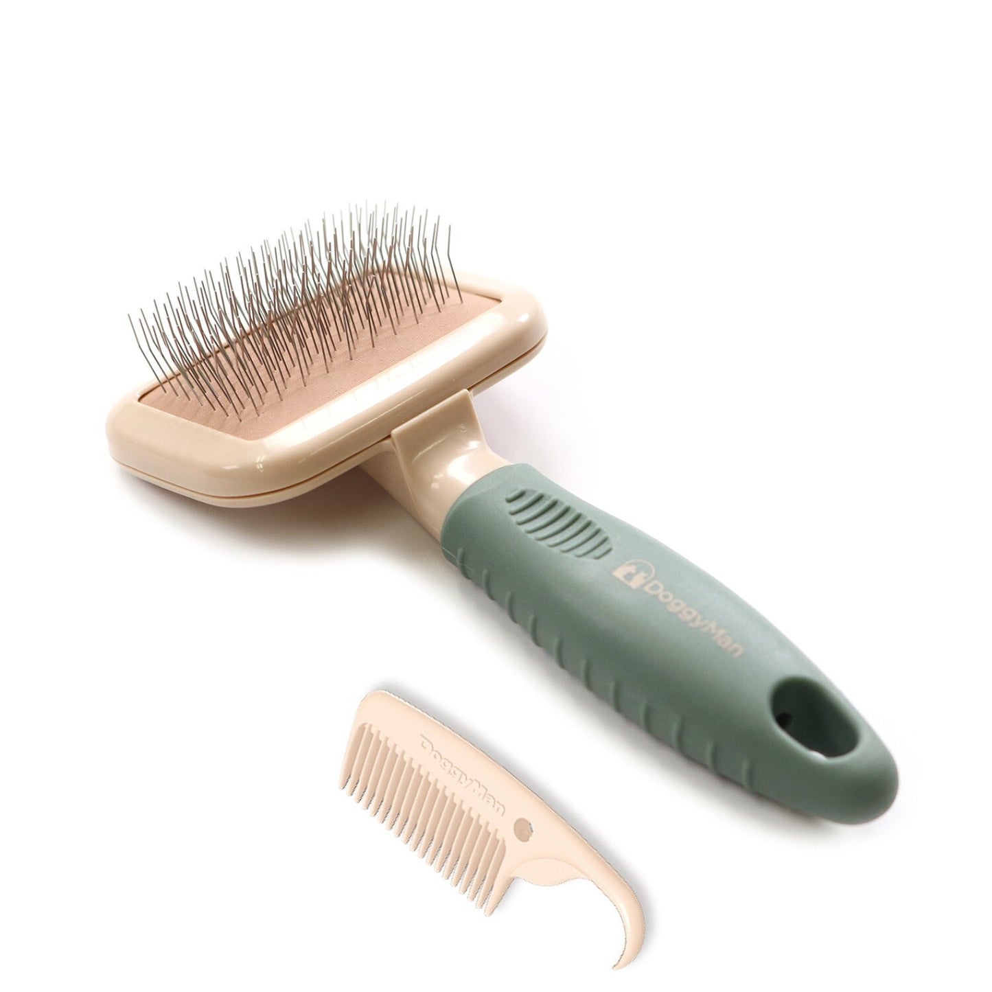 DoggyMan BS EASY CLEANING CUSHIONED SLICKER BRUSH MINI