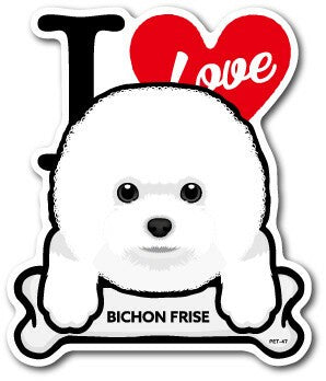 I Love Dog Car Sticker – 25 Dog Breeds | Waterproof Vinyl Decal
