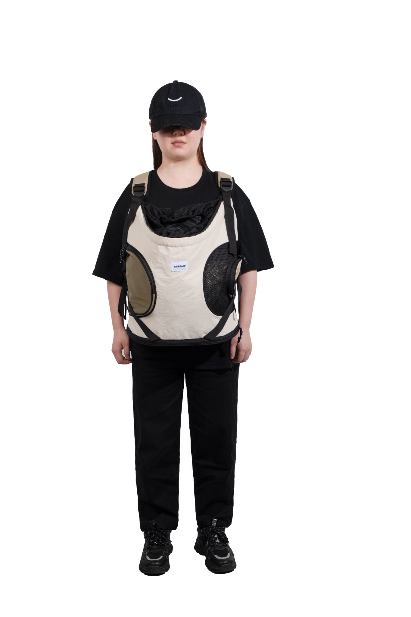 Front Tote Backpack - Milk Beige