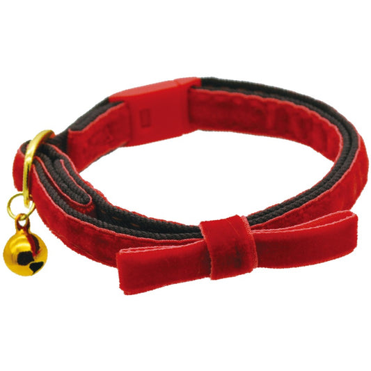 CattyMan Le Collier Minuet Mode Rouge de Beauté Red Velvet Cat Collar