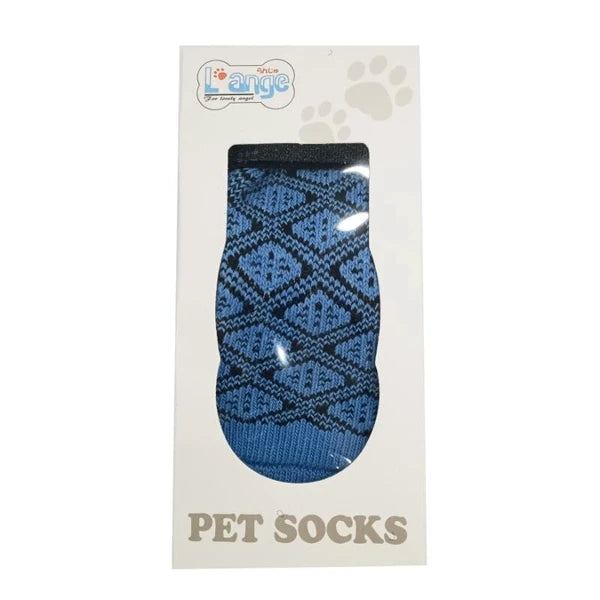 L'ange Pet Socks 4 Pack Blue