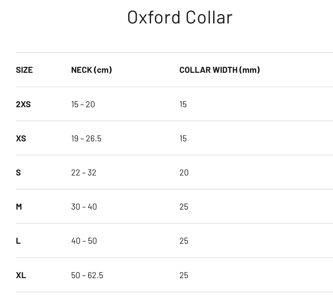 Ezydog Oxford Leather Classic Dog Collar - Black