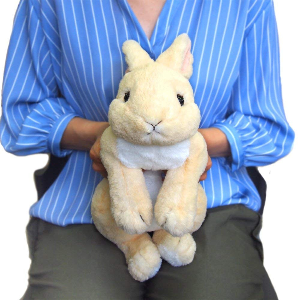 LYING RABBIT STUFFED TOY BEIGE