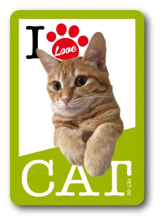 I Love Cat Car Sticker | Waterproof Vinyl Decal