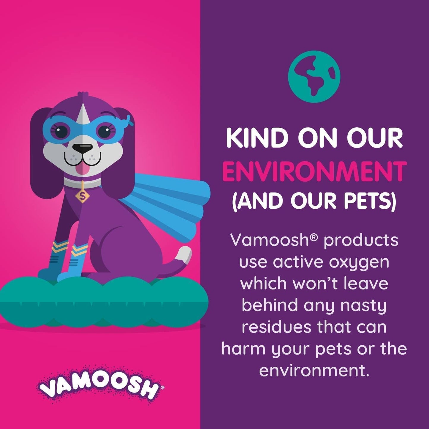 Vamoosh Pet Hair Remover for Washing Machines - 3 X 100g (3 Washes) - Pet Hair Dissolver for Dog and Cat Hair Removal