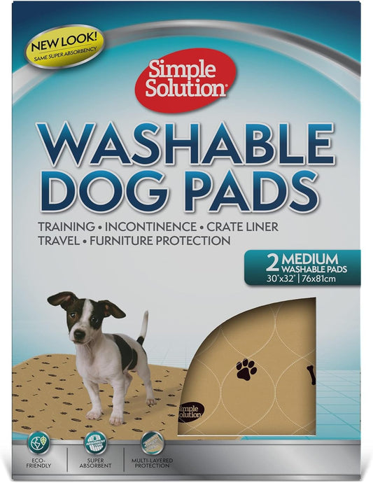 SIMPLE SOLUTION Washable Dog Pads 2 Packs