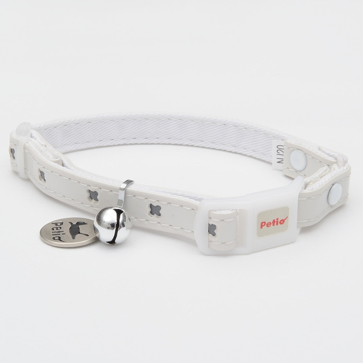 Petio Cat Collar – Cross Leather – White
