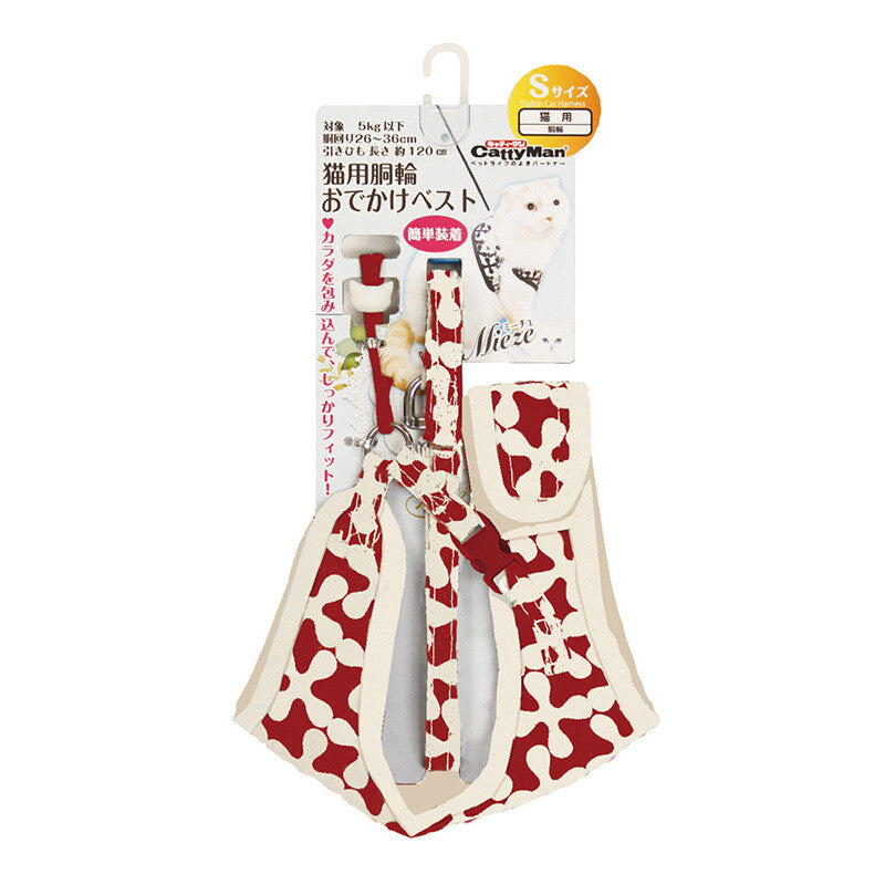 Cattyman Miiche Cat Harness – Modern Geometric – Purple