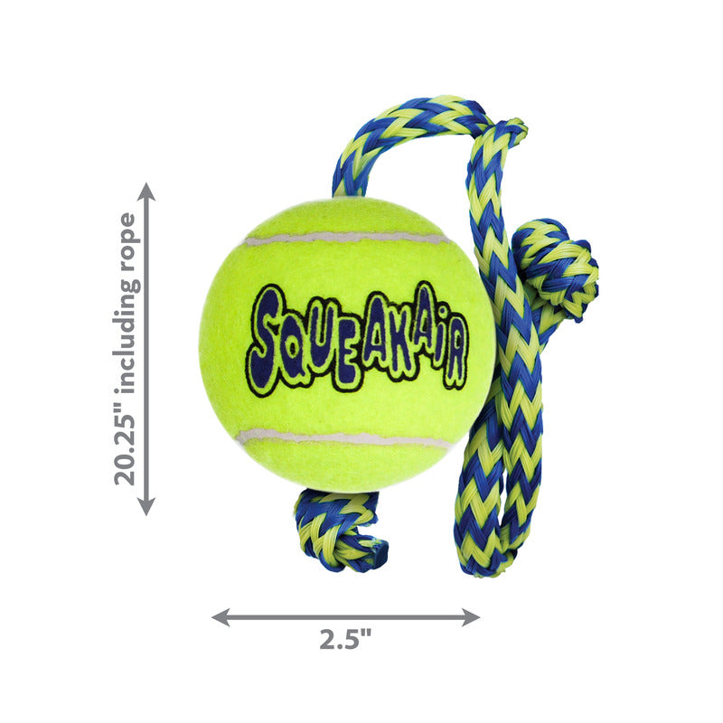 KONG AIRDOG SQUEAKER BALL W/ROPE