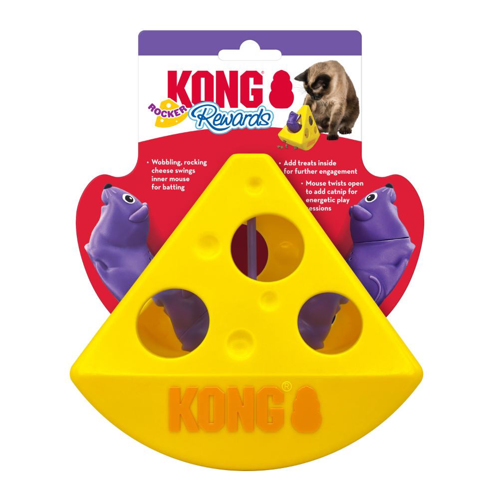 KONG CAT REWARDS ROCKER CHEESE Cat Toy