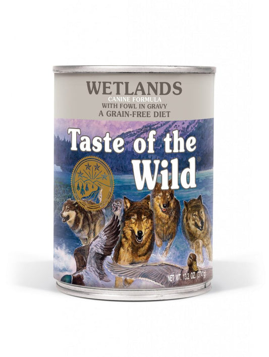 Taste of the Wild Wetlands Canine Formula with Fowl in Gravy for Dogs Can 390g