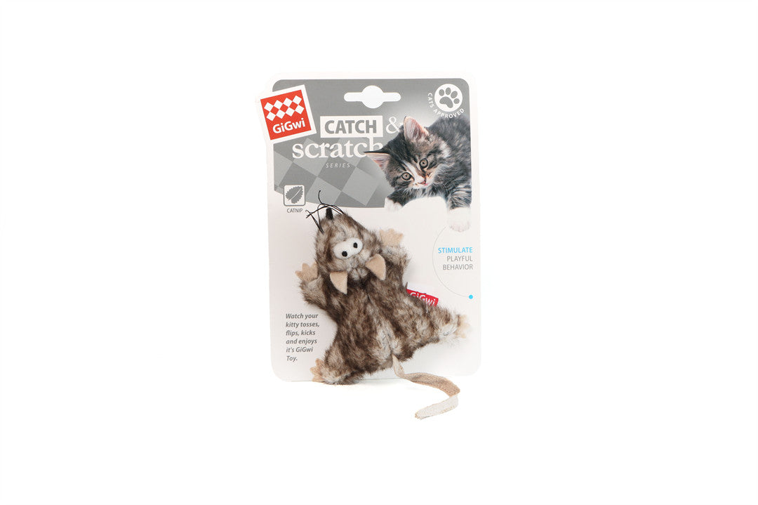GIGWI CATCH SCRATCH MOUSE CATNIP Cat Toy