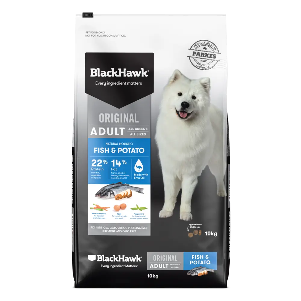 BLACK HAWK ADULT FISH & POTATO Dog Dry Food