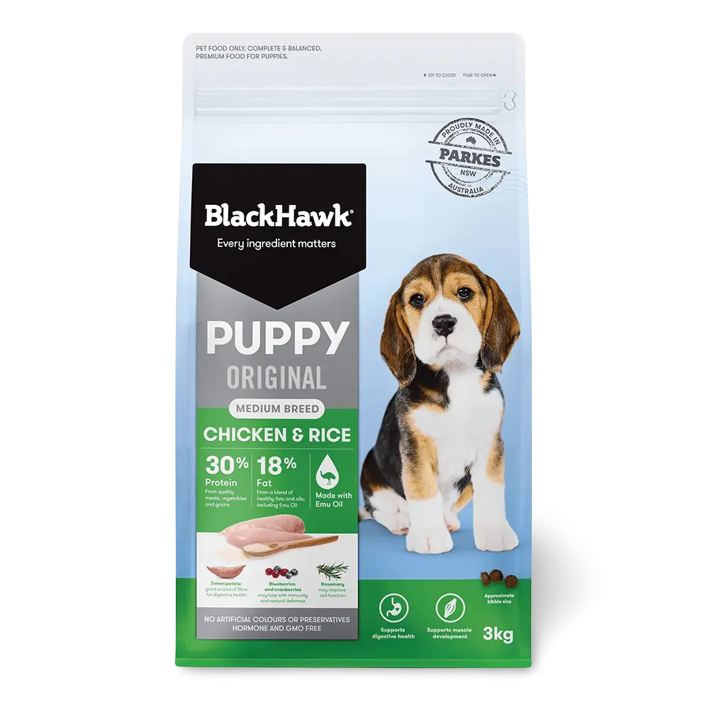 Black Hawk Puppy Food for Medium Breeds Original Chicken and Rice Dog Dry Food
