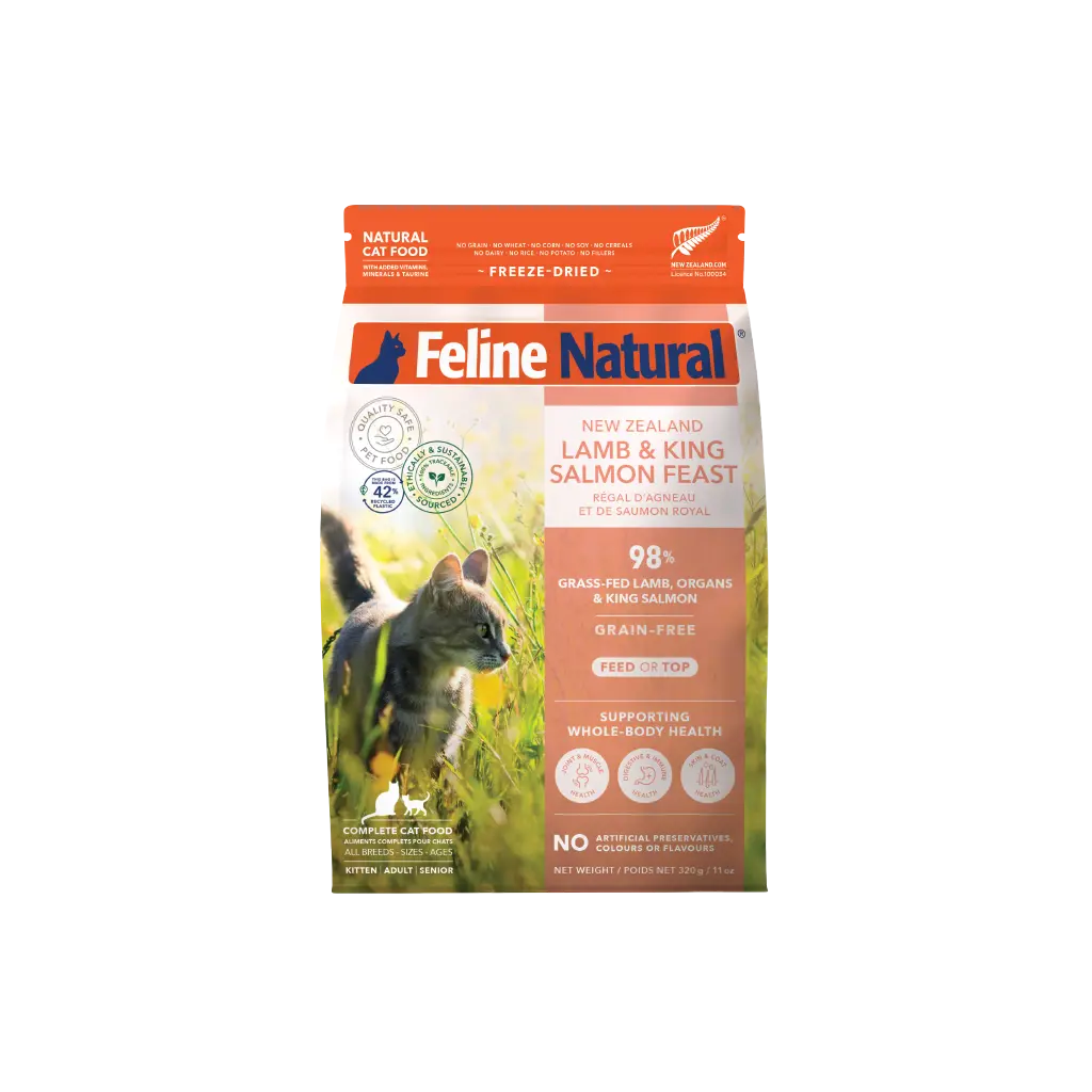 Feline Natural Freeze-Dried Core Diets Lamb & Salmon Feast 320g Adult Cat Food