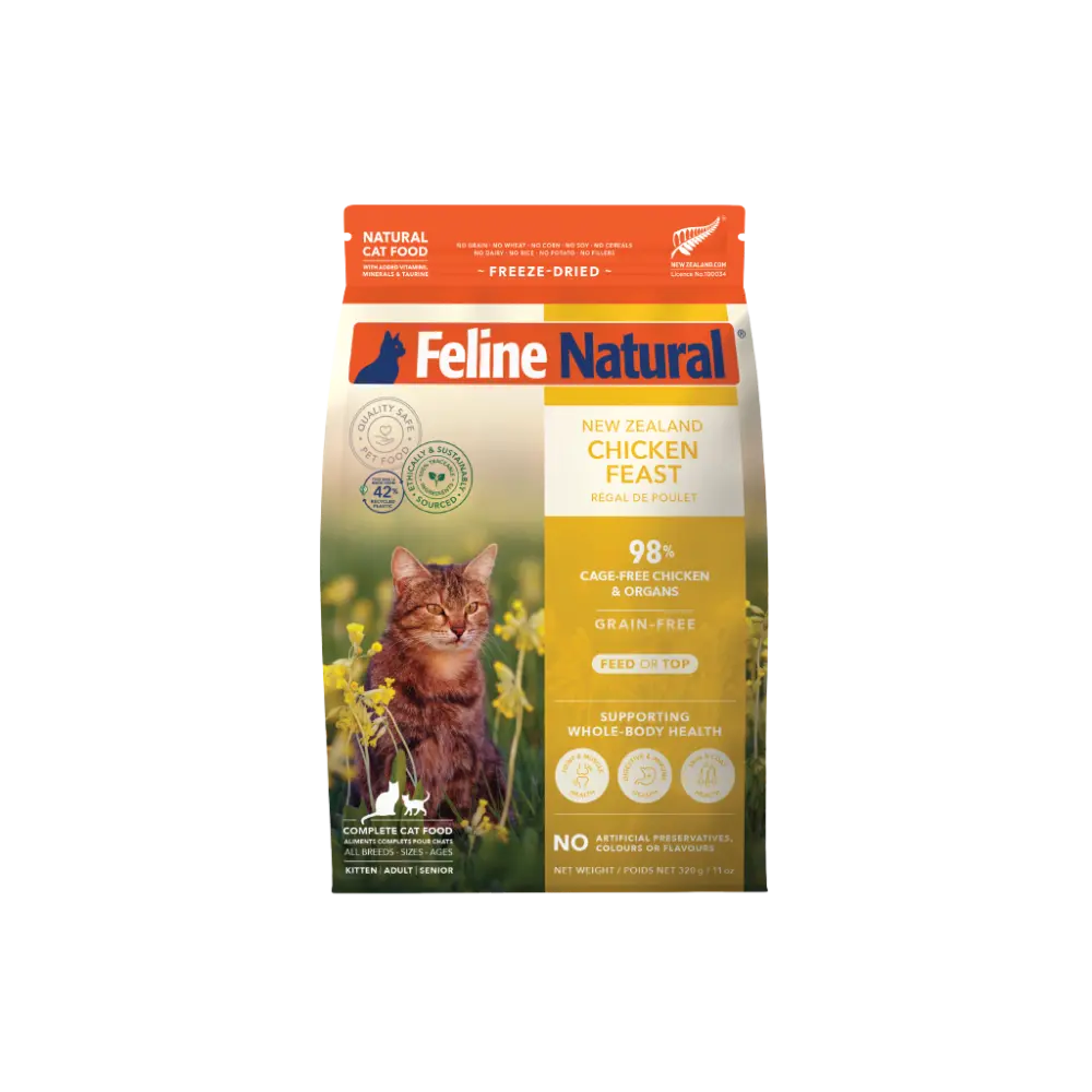 Feline Natural Freeze-Dried Core Diets Chicken Feast 320g Adult Cat Food