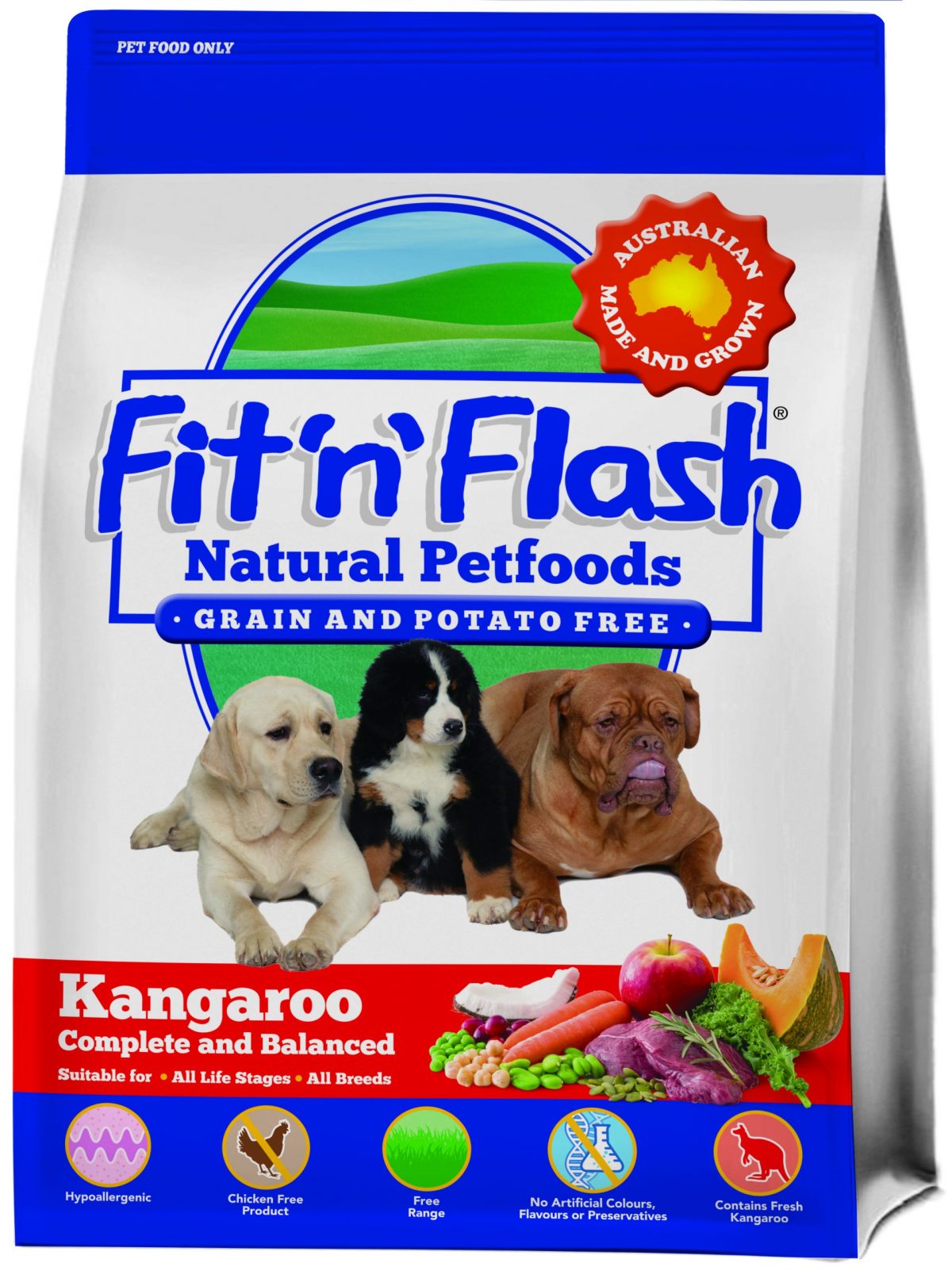 Fit'n'Flash Kibble Kangaroo 2kg