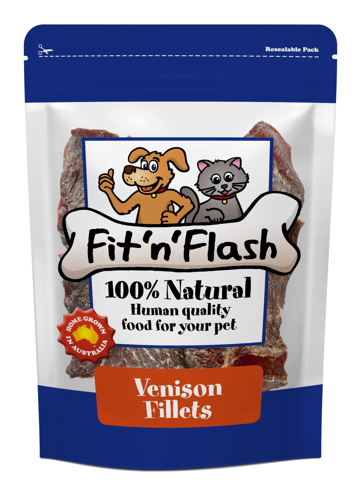 Fit'n'Flash Venison Fillets Dog Treats 50g
