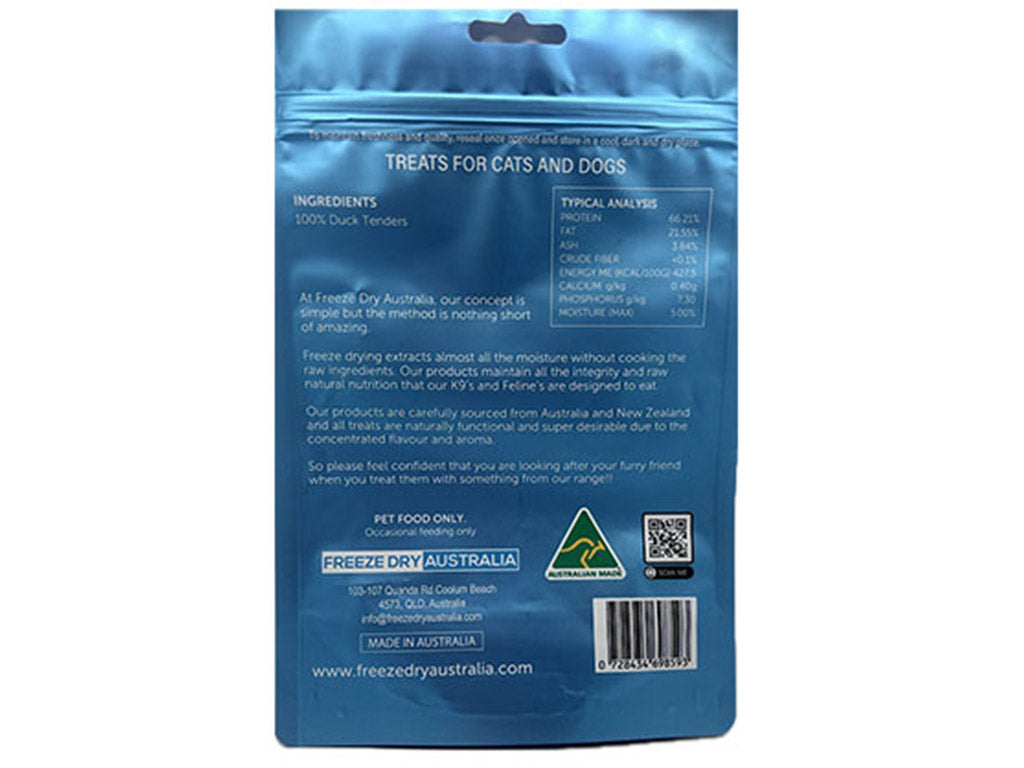 Freeze Dry Australia Freeze Dried Duck Tenders 80g