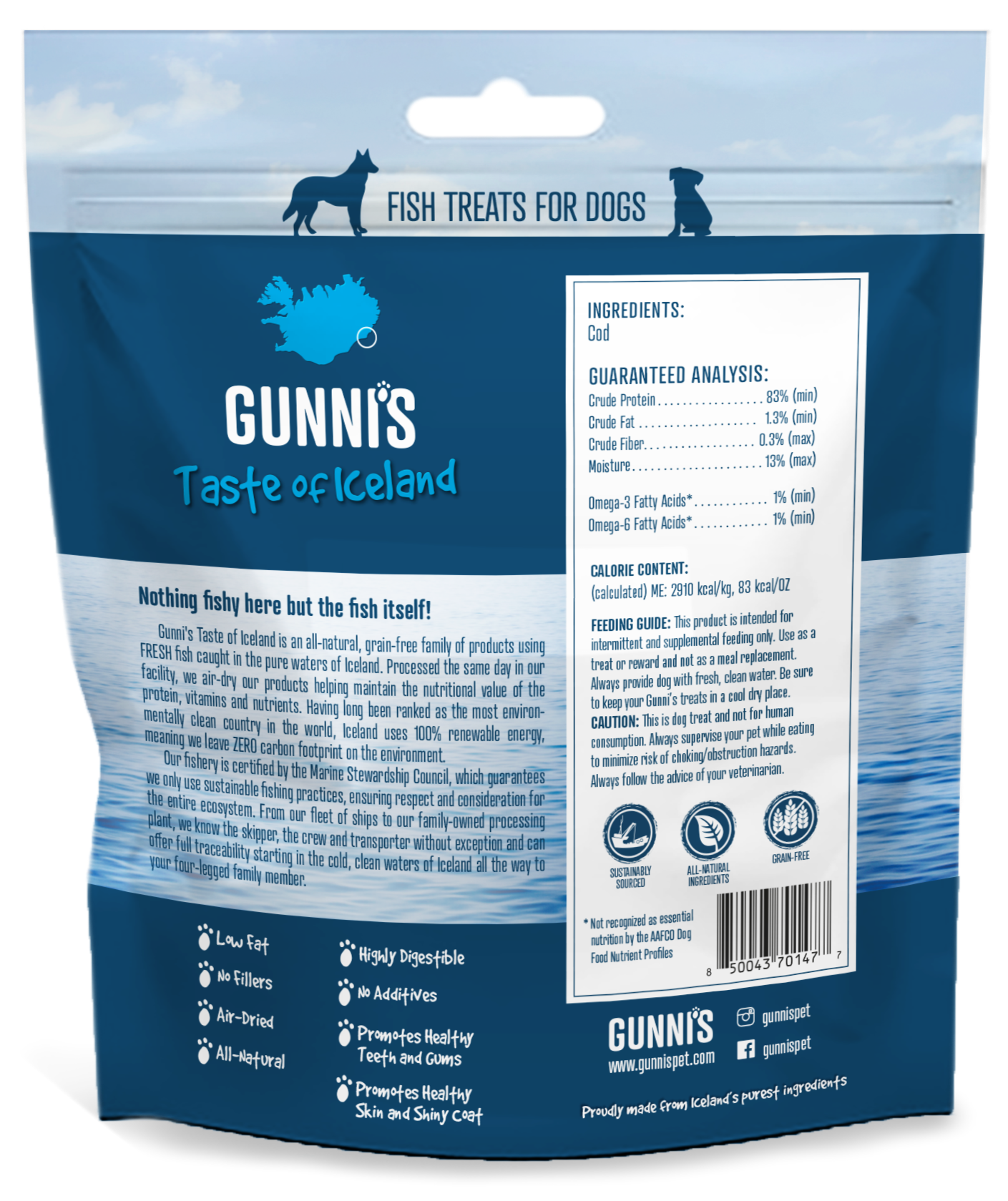GUNNI'S Cod Wafers Dog Treats