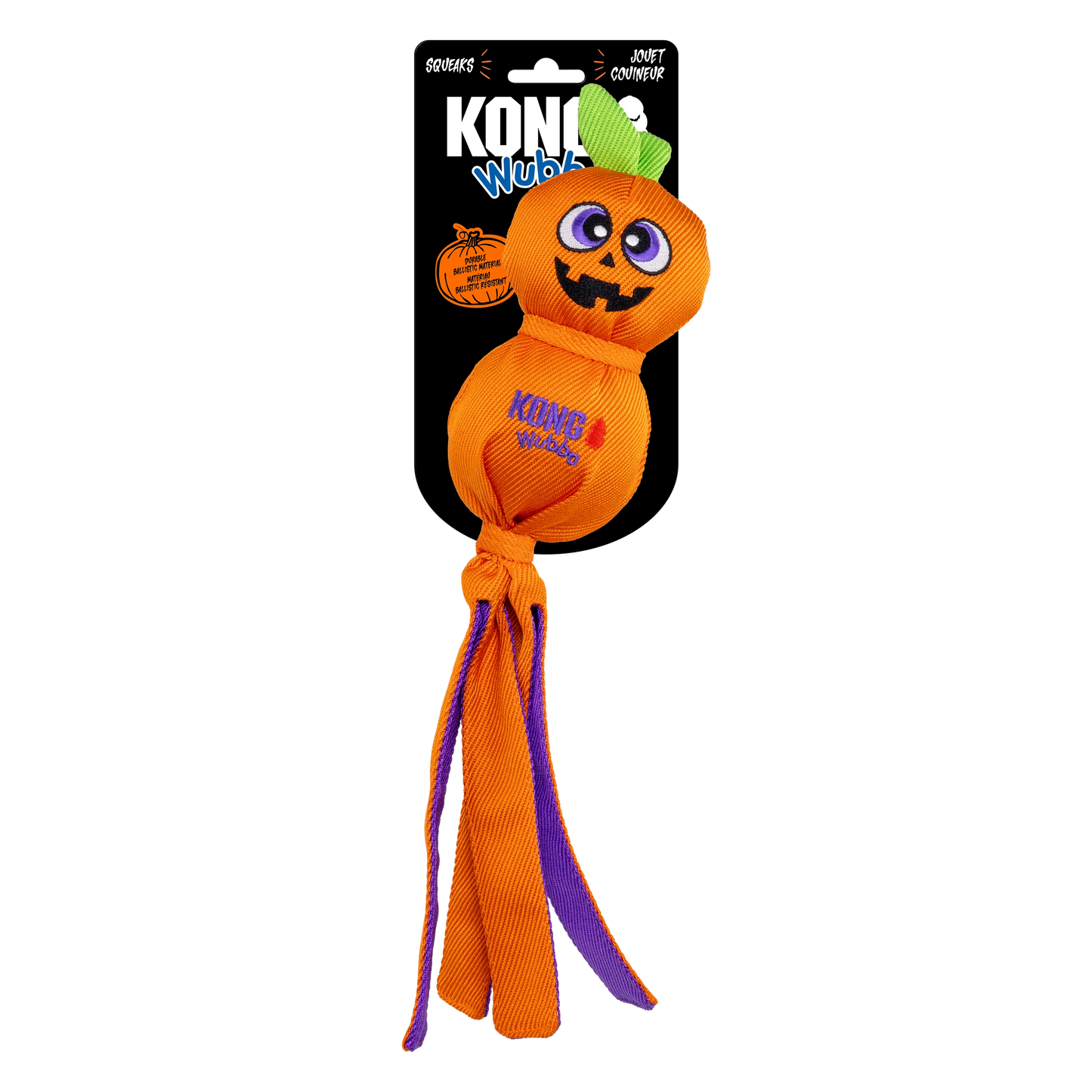 KONG Halloween 2026 Wubba® Ballistic Jack-O-Lantern Large