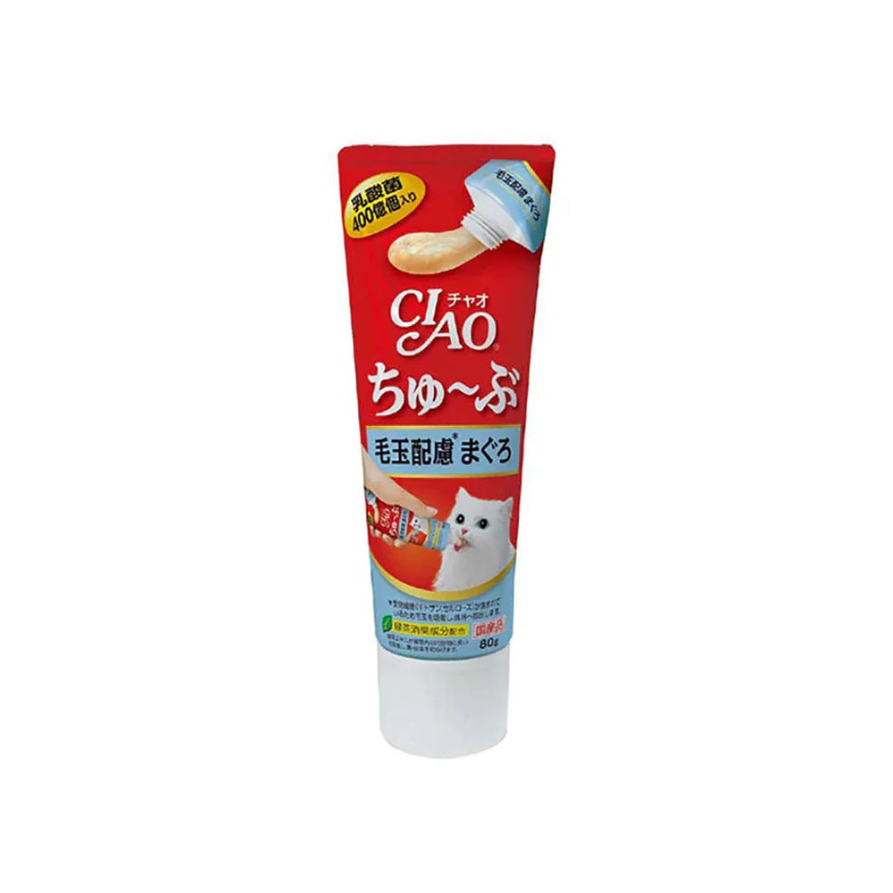 CIAO Churu Tube Hairball Tuna Recipe 80G
