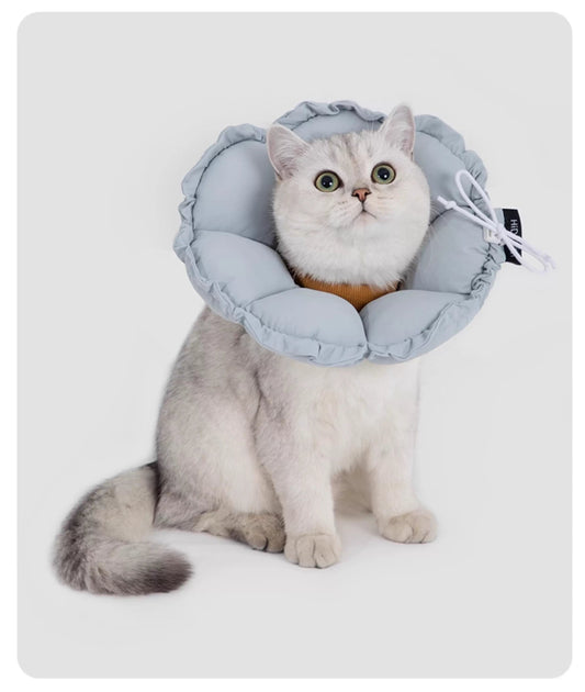 Flower Shaped Adjustable Pet Recovery Collar/Elizabeth Collar - Icelandic blue