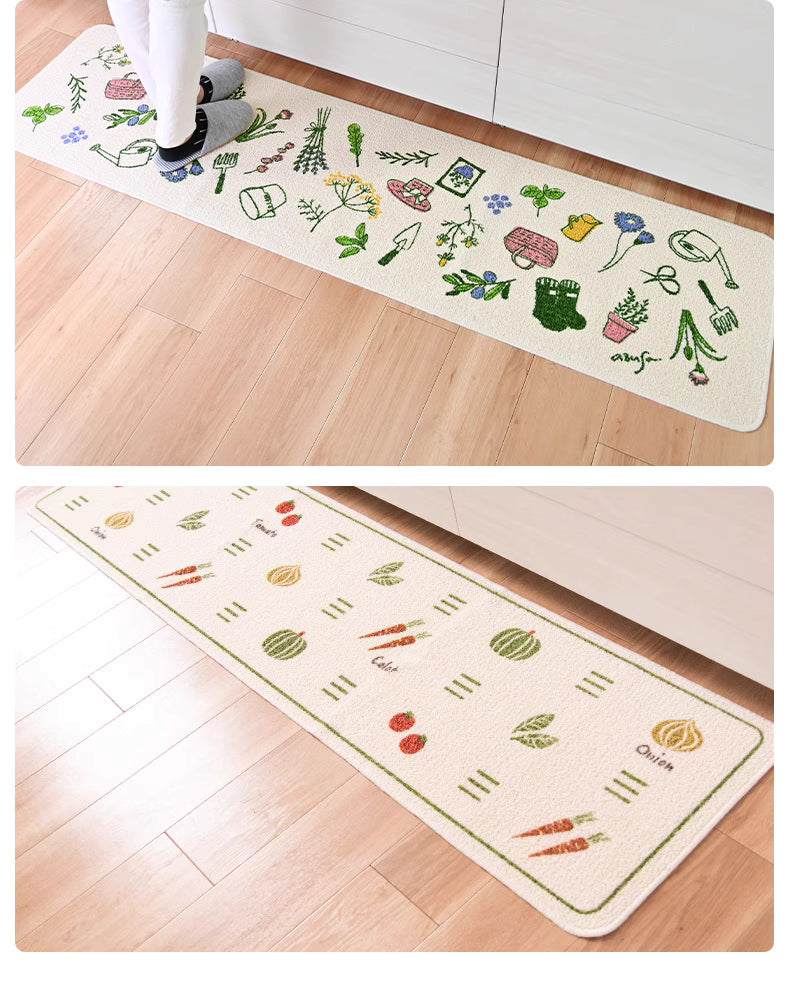 Washable Kitchen Floor Mat - Fruit & Veggie