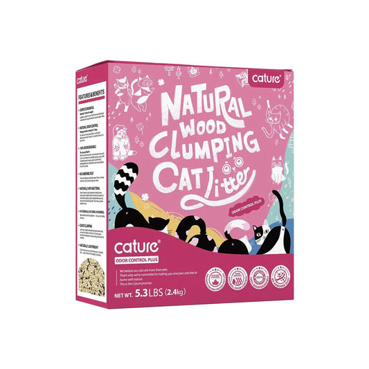 CATURE Wood Clumping Cat Litter Odour Control Plus 6L/2.4Kg
