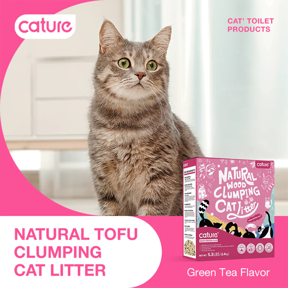 CATURE Wood Clumping Cat Litter Odour Control Plus 6L/2.4Kg