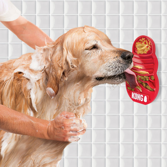 KONG Licks Slow Feeder Small Treat Dispenser Toy With Suction Cups For Dogs