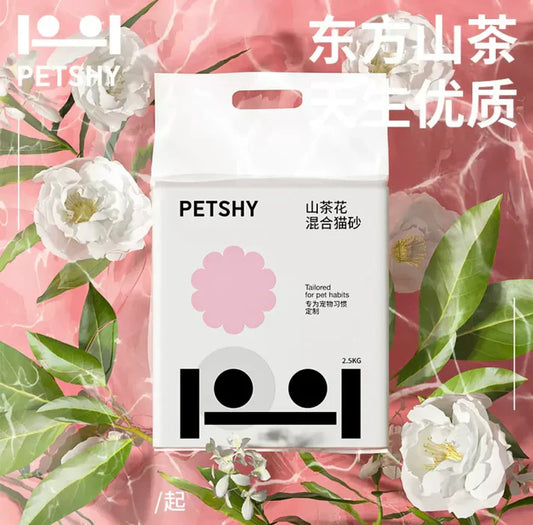 Petshy Tofu & Bentonite Mixed Odor-Control Cat Litter - Camellia Scent 2.5kg