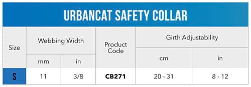 Rogz UrbanCat Safety Release Cat Collar Turquoise Moon Small