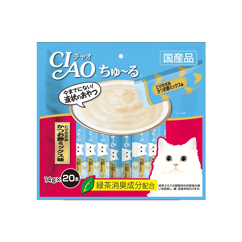 INABA/CIAO Churu Puree Cat Wet Treat Chicken Fillet Variety 14gx20