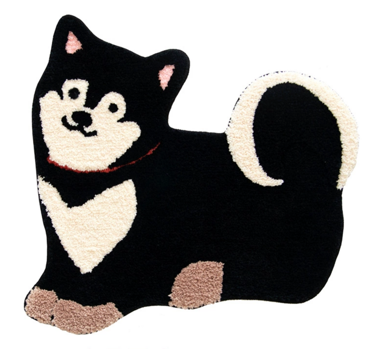 Black Shiba Inu Decorative Floor Mat