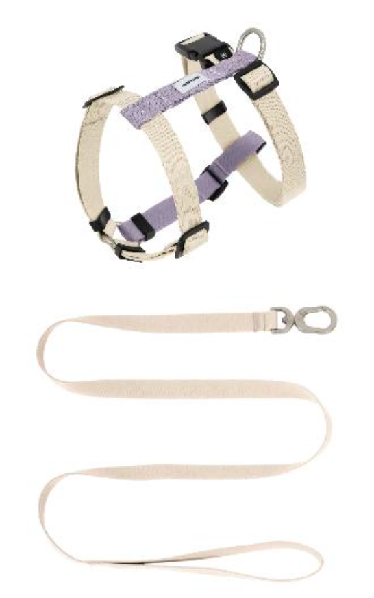 Valley Series H-Style Dog Harness Dog Leash Set - Purple