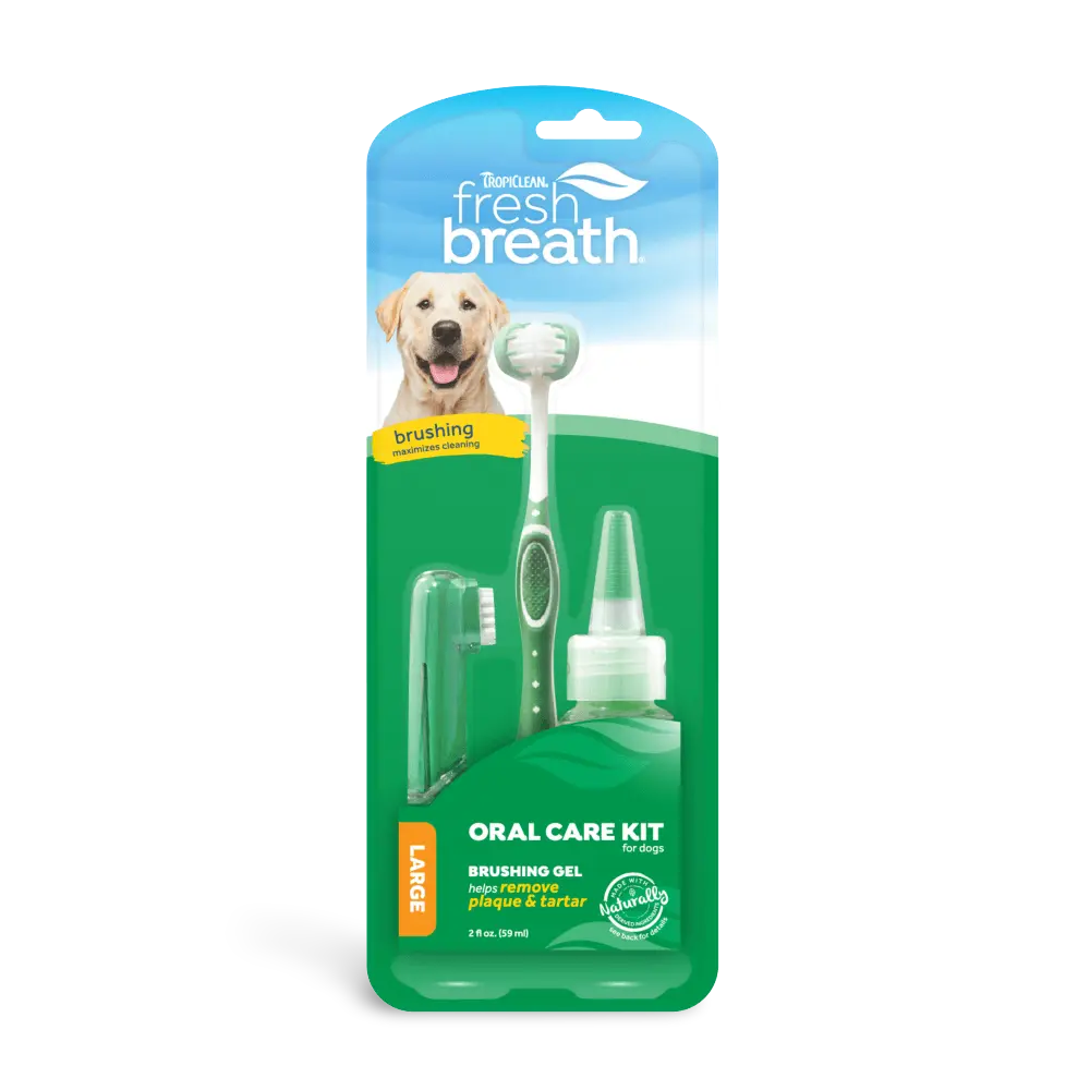 TropiClean Fresh Breath OralCare Kit for Large Dogs