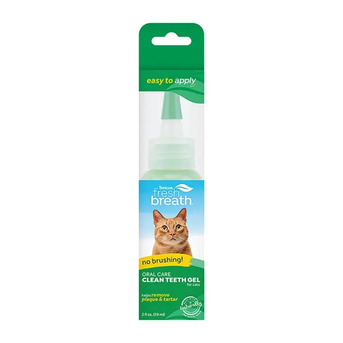 TropiClean Fresh Breath OralCare Clean Teeth Gel for Cats
