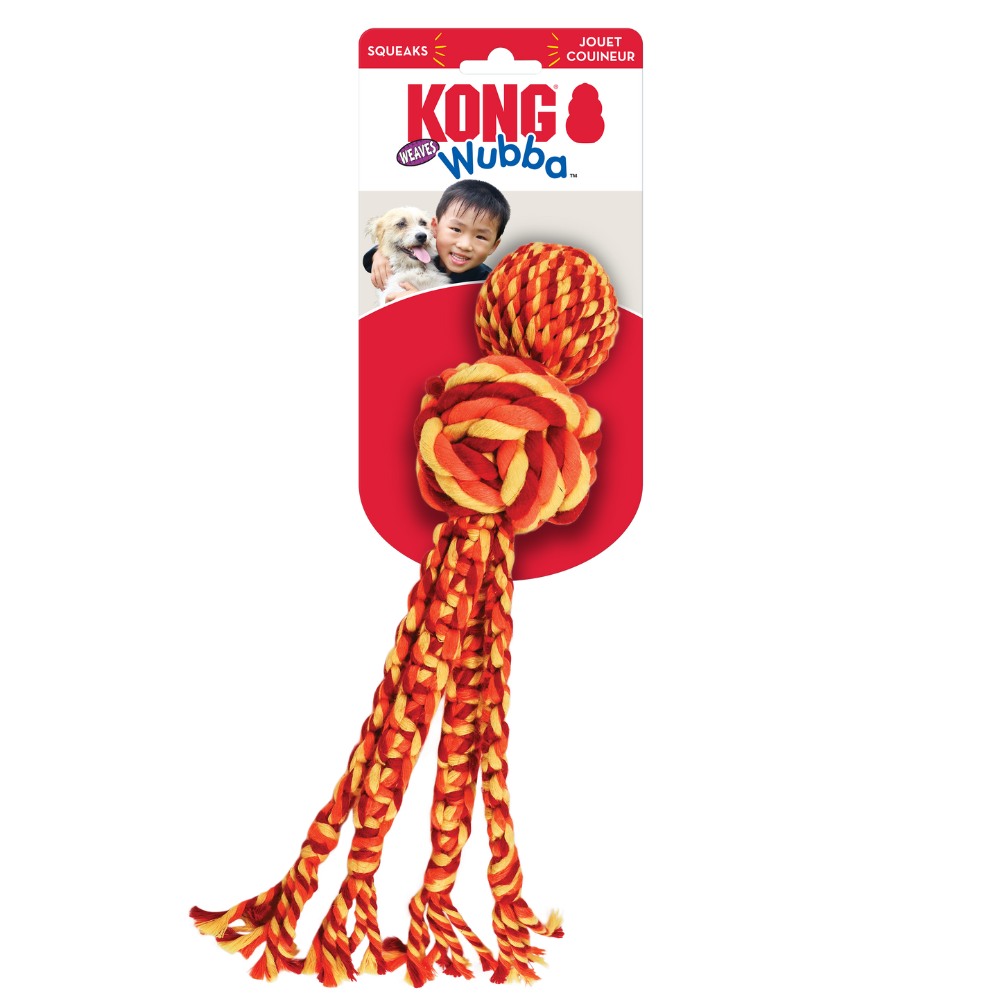 KONG WUBBA WEAVES WITH ROPE LGE Dog Toy
