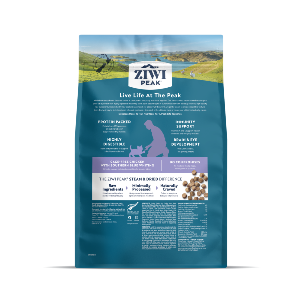 ZIWI Steam & Dried Chicken & Southern Blue Whiting Kitten Dry Food