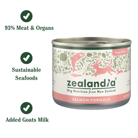 ZEALANDIA Mousse Pate Salmon PUPPY & Mama Dog Wet Food 170g