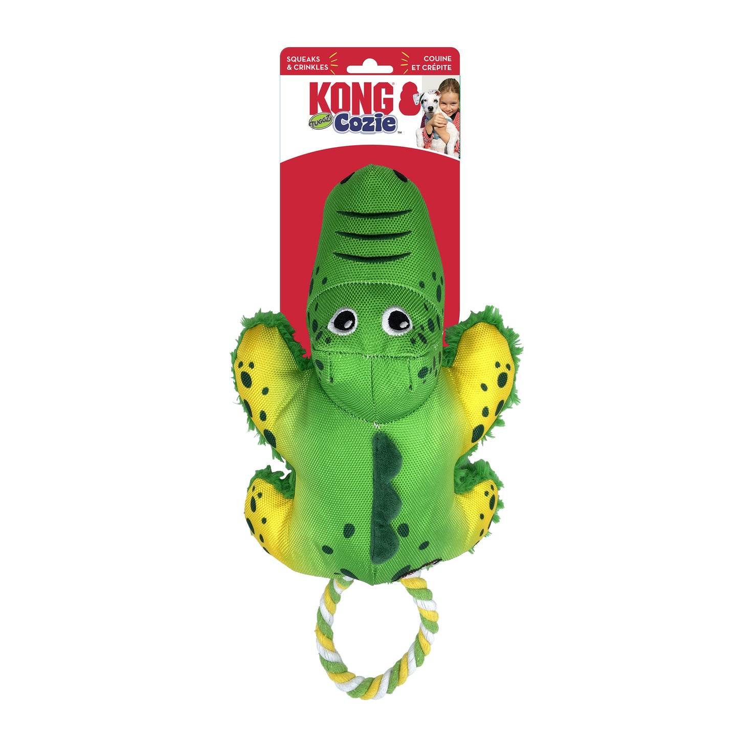 KONG COZIE TUGGZ ALLIGATOR Dog Toy MED/LGE
