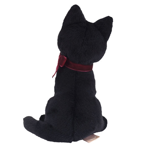 JOLLY STUFFED TOY SITTING CAT BK