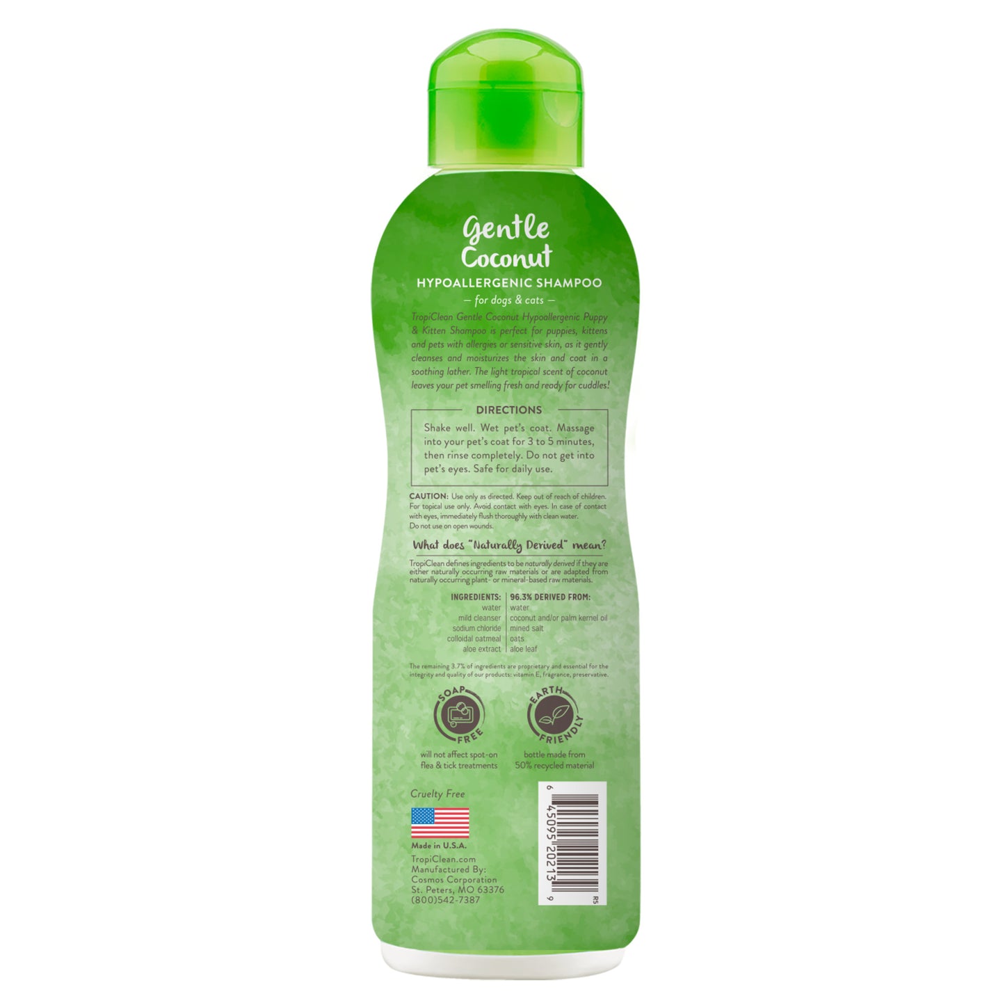 TropiClean Shampoo Gentle Coconut Hypoallergenic 355mL