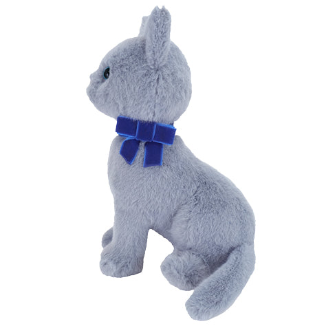 JOLLY STUFFED TOY SITTING CAT GREY