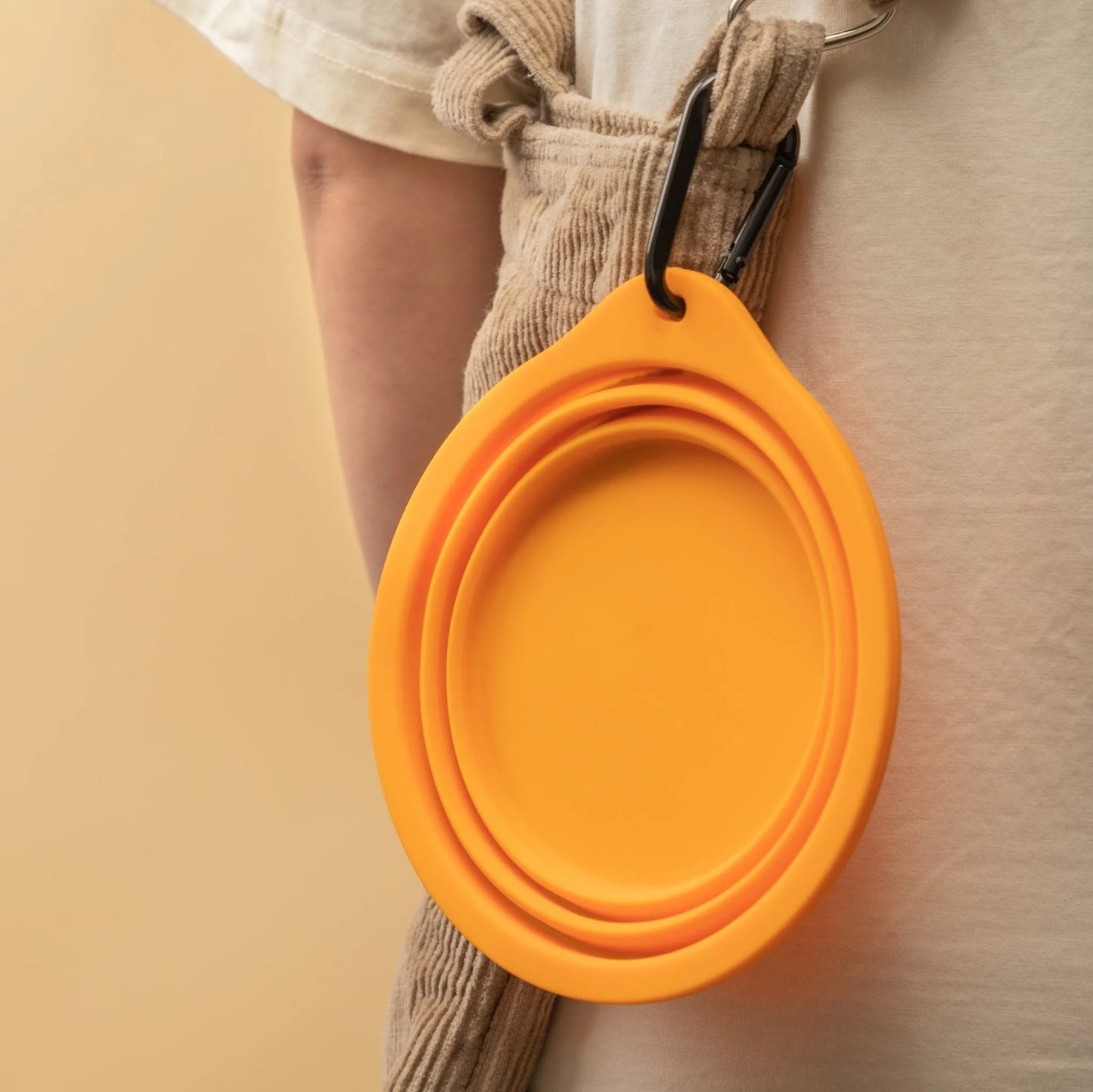 Silicone Collapsible Pet Bowl - Grey Green